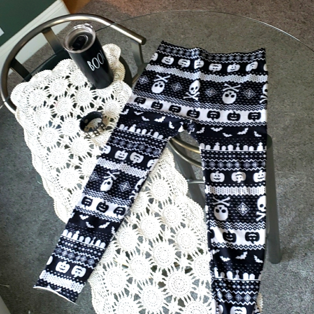 Halloween Leggings skull pumpkin
